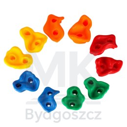 Kamienie wspinaczkowe uchwyty do wspinaczki dla dzieci kolorowe 10 szt + śruby