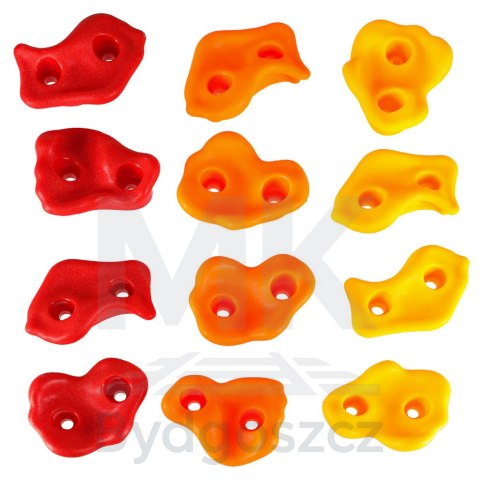 Kamienie wspinaczkowe uchwyty do wspinaczki dla dzieci kolorowe 20 szt + śruby Kamienie wspinaczkowe uchwyty do wspinaczki dla dzieci kolorowe 20 szt + śruby
