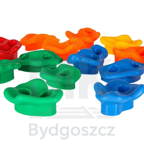 Kamienie wspinaczkowe uchwyty do wspinaczki dla dzieci kolorowe 20 szt + śruby Kamienie wspinaczkowe uchwyty do wspinaczki dla dzieci kolorowe 20 szt + śruby