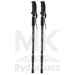 Kijki kije trekkingowe do nordic walking składane 2 sztuki czarne