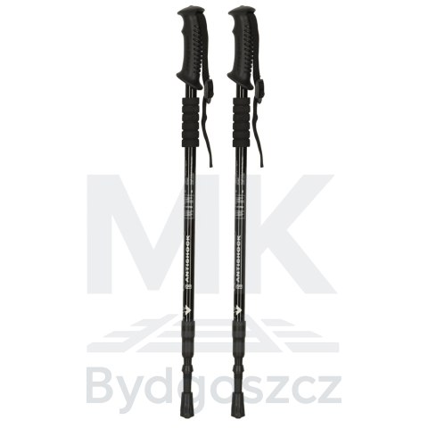 Kijki kije trekkingowe do nordic walking składane 2 sztuki czarne Kijki kije trekkingowe do nordic walking składane 2 sztuki czarne