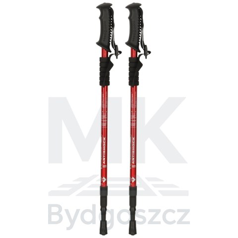 Kijki kije trekkingowe do nordic walking składane 2 sztuki czerwone