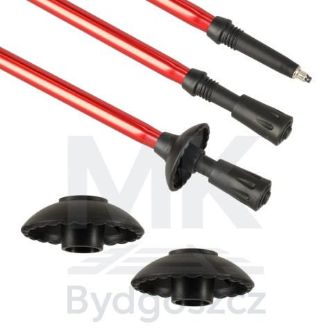 Kijki kije trekkingowe do nordic walking składane 2 sztuki czerwone