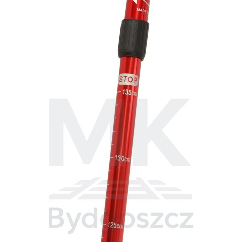 Kijki kije trekkingowe do nordic walking składane 2 sztuki czerwone