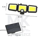 Lampa solarna LED 3w1 z czujnikiem ruchu zmierzchu