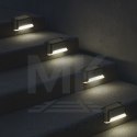 Lampa solarna schodowa ogrodowa zewnętrzna LED na schody czujnik zmierzchu 8 sztuk