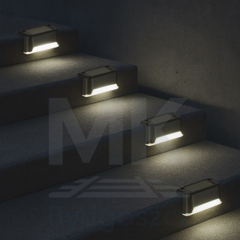Lampa solarna schodowa ogrodowa zewnętrzna LED na schody czujnik zmierzchu 8 sztuk Lampa solarna schodowa ogrodowa zewnętrzna LED na schody czujnik zmierzchu 8 sztuk