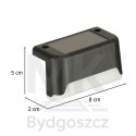 Lampa solarna schodowa ogrodowa zewnętrzna LED na schody czujnik zmierzchu 8 sztuk