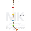Lina do wspinaczki huśtawka sznur wspinaczkowy z węzłami platformami 200cm