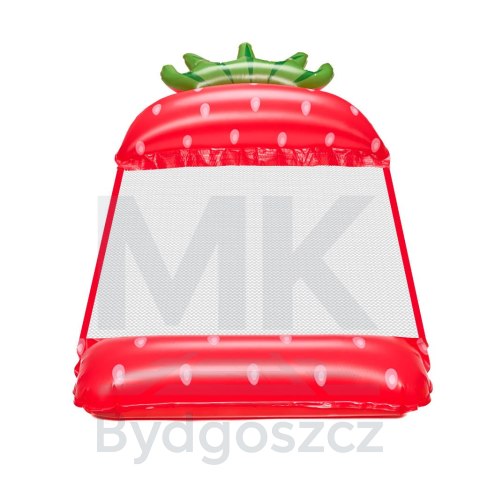 Materac dmuchany plażowy hamak wodny leżak fotel krzesło do pływania basenu truskawka Materac dmuchany plażowy hamak wodny leżak fotel krzesło do pływania basenu truskawka