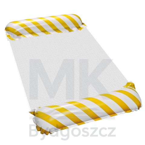 Materac dmuchany plażowy hamak wodny leżak fotel krzesło do pływania basenu żółty Materac dmuchany plażowy hamak wodny leżak fotel krzesło do pływania basenu żółty
