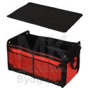 Organizer do bagażnika torba do samochodu czarny czerwony 58x37x32