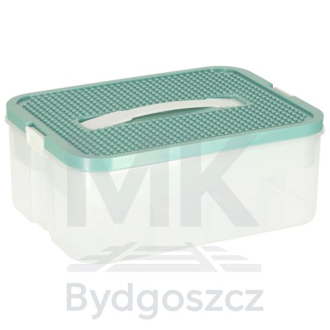 Organizer pudełko pojemnik na klocki zabawki drobiazgi z pokrywą przegródkami Organizer pudełko pojemnik na klocki zabawki drobiazgi z pokrywą przegródkami