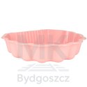 Piaskownica zamykana basen Muszelka Twins podwójna 2w1 160x87,5x19,5cm różowa