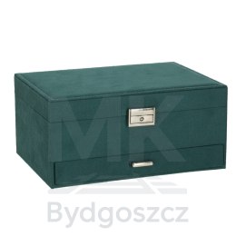 Szkatułka kuferek na biżuterię organizer zielony