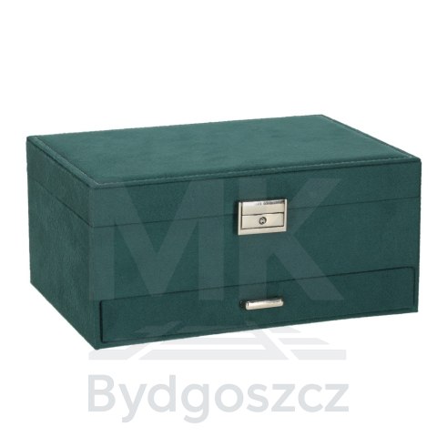 Szkatułka kuferek na biżuterię organizer zielony Szkatułka kuferek na biżuterię organizer zielony