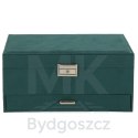 Szkatułka kuferek na biżuterię organizer zielony