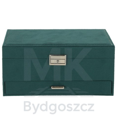 Szkatułka kuferek na biżuterię organizer zielony Szkatułka kuferek na biżuterię organizer zielony