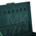 Szkatułka kuferek na biżuterię organizer zielony