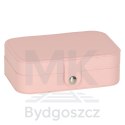 Szkatułka pudełko na biżuterię organizer różowy