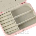 Szkatułka pudełko na biżuterię organizer różowy