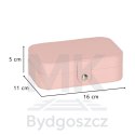 Szkatułka pudełko na biżuterię organizer różowy