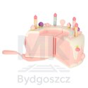 Tort urodzinowy piętrowy do krojenia na rzepy muzyka światła kuchnia 16 elementów różowy