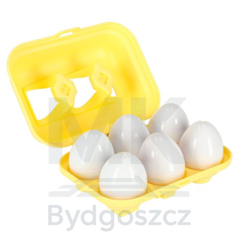 Układanka edukacyjna sorter dopasuj kształty jajka montessori owoce warzywa 6szt Układanka edukacyjna sorter dopasuj kształty jajka montessori owoce warzywa 6szt