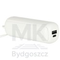 Wiatrak biurkowy wentylator mini ręczny składany wiatraczek przenośny USB biały