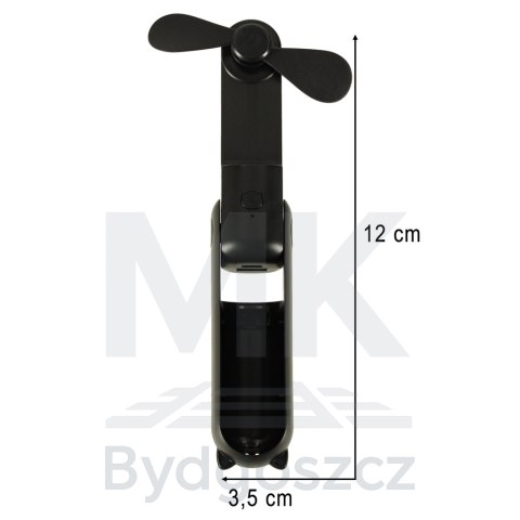 Wiatrak biurkowy wentylator mini ręczny składany wiatraczek przenośny USB czarny Wiatrak biurkowy wentylator mini ręczny składany wiatraczek przenośny USB czarny