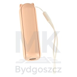 Wiatrak biurkowy wentylator mini ręczny składany wiatraczek przenośny USB różowy