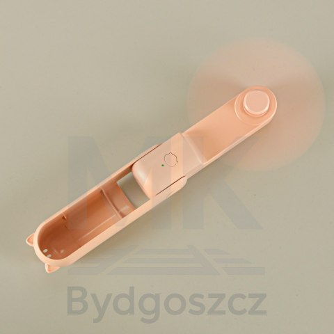 Wiatrak biurkowy wentylator mini ręczny składany wiatraczek przenośny USB różowy Wiatrak biurkowy wentylator mini ręczny składany wiatraczek przenośny USB różowy