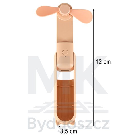 Wiatrak biurkowy wentylator mini ręczny składany wiatraczek przenośny USB różowy Wiatrak biurkowy wentylator mini ręczny składany wiatraczek przenośny USB różowy