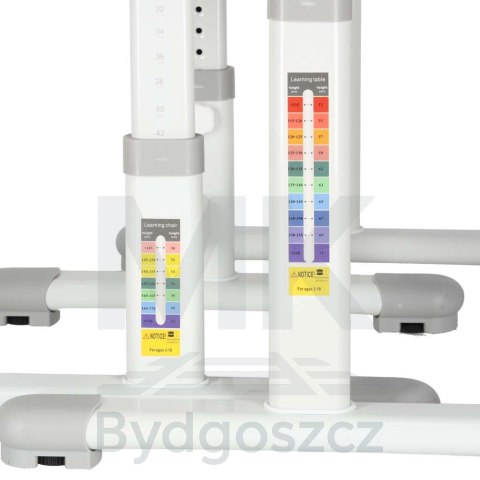 Biurko dziecięce szkolne regulowane krzesło lampka LED USB szare Biurko dziecięce szkolne regulowane krzesło lampka LED USB szare