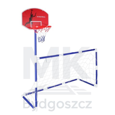 Bramka piłkarska do piłki nożnej tablica do koszykówki gry w kosza gra 2w1 2 piłki pompka Bramka piłkarska do piłki nożnej tablica do koszykówki gry w kosza gra 2w1 2 piłki pompka