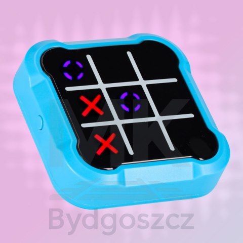 Kółko krzyżyk gra elektroniczna logiczna tic tac toe konsola przenośna niebieska Kółko krzyżyk gra elektroniczna logiczna tic tac toe konsola przenośna niebieska