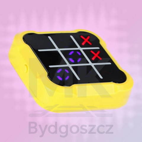 Kółko krzyżyk gra elektroniczna logiczna tic tac toe konsola przenośna żółta Kółko krzyżyk gra elektroniczna logiczna tic tac toe konsola przenośna żółta
