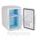 Lodówka turystyczna elektryczna samochodowa mini na jedzenie kosmetyki grzanie chłodzenie 2w1 4L biała