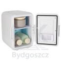 Lodówka turystyczna elektryczna samochodowa mini na jedzenie kosmetyki grzanie chłodzenie 2w1 4L biała