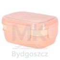 Lunch box śniadaniówka pudełko śniadaniowe z przegródkami dzielone 1900ml morelowe