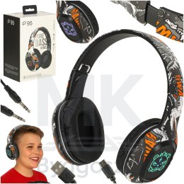 Słuchawki bezprzewodowe nauszne Bluetooth Gaming Sport czarne