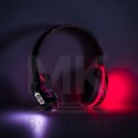 Słuchawki bezprzewodowe nauszne Bluetooth Gaming Sport różowe