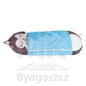 Śpiwór do spania dla dzieci turystyczny poduszka 2w1 135x50cm niebieski