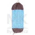 Śpiwór do spania dla dzieci turystyczny poduszka 2w1 135x50cm niebieski