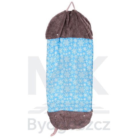 Śpiwór do spania dla dzieci turystyczny poduszka 2w1 135x50cm niebieski Śpiwór do spania dla dzieci turystyczny poduszka 2w1 135x50cm niebieski