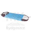 Śpiwór do spania dla dzieci turystyczny poduszka 2w1 135x50cm niebieski
