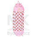 Śpiwór do spania dla dzieci turystyczny poduszka 2w1 135x50cm różowy