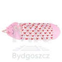 Śpiwór do spania dla dzieci turystyczny poduszka 2w1 135x50cm różowy