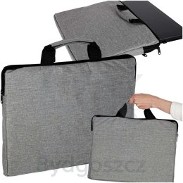 Torba na laptopa 15,6 cali etui pokrowiec teczka damska męska szara