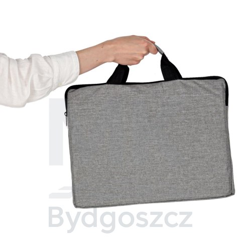Torba na laptopa 15,6 cali etui pokrowiec teczka damska męska szara Torba na laptopa 15,6 cali etui pokrowiec teczka damska męska szara